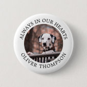 Addieren Sie Ihr Foto - Haustier-Denkmal Button (Vorderseite)