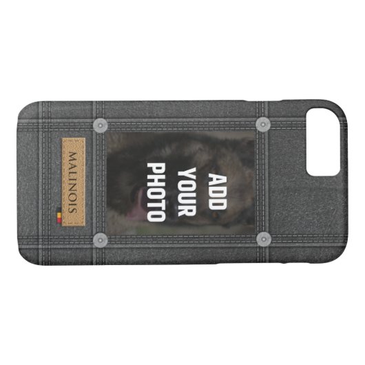 Addieren Sie Ihr Foto Malinois - belgischer Case-Mate iPhone Hülle (Rückseite (Horizontal))