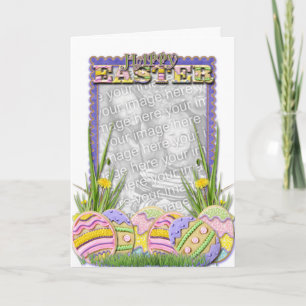 ADDIEREN Sie IHR FOTO - Osterei-Plätzchen Feiertagskarte