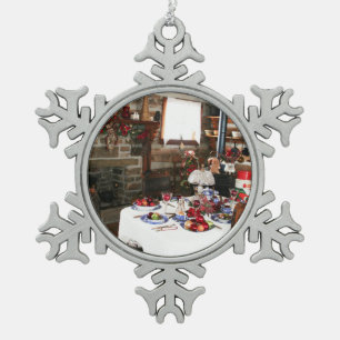 addieren Sie Ihr Fotos hbvm Schneeflocken Zinn-Ornament