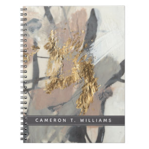 Addieren Sie Ihr goldenes Namens  erröten Notizblock