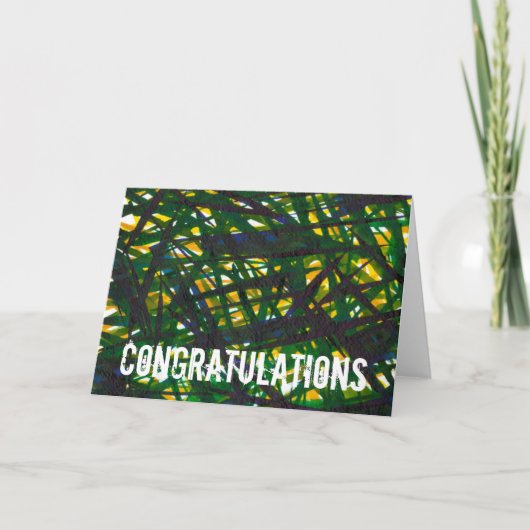 Addieren Sie Ihr grünes Dickicht des Text-| II Karte (Vorderseite)