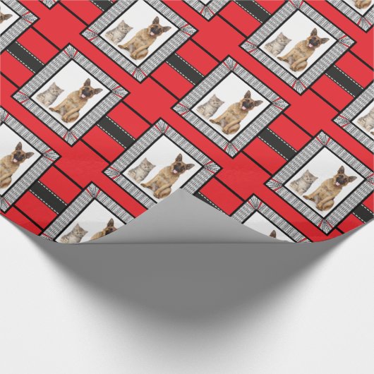 Addieren Sie Ihr Hunde-oder der Geschenkpapier (Ecke)