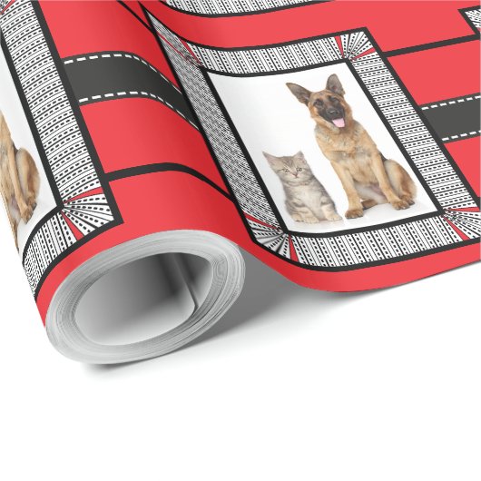 Addieren Sie Ihr Hunde-oder der Geschenkpapier (Rolleneckpunkt)