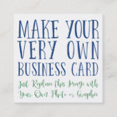 Addieren Sie, Ihr Lieblingsbild dann Quadratische Visitenkarte (Vorderseite)