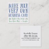 Addieren Sie, Ihr Lieblingsbild dann Quadratische Visitenkarte (Vorne/Hinten)