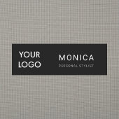 Addieren Sie Ihr Minimalistisches Schwarzes des Namensschild