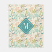 Addieren Sie Ihr modernes Blumenmuster des Fleecedecke (Vorderseite)