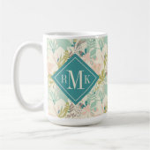 Addieren Sie Ihr modernes Blumenmuster des Kaffeetasse (Links)