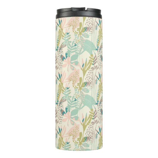 Addieren Sie Ihr modernes Blumenmuster des Thermosbecher (Rückseite)