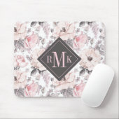 Addieren Sie Ihr Monogramm-| klassisches rosa u. Mousepad (Mit Mouse)