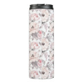 Addieren Sie Ihr Monogramm-| klassisches rosa u. Thermosbecher (Rückseite)