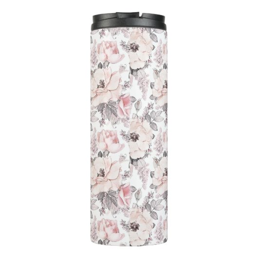 Addieren Sie Ihr Monogramm-| klassisches rosa u. Thermosbecher (Rückseite)