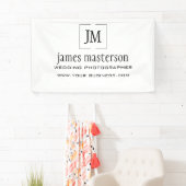 Addieren Sie Ihr Monogramm-Minimalistisches Banner (Insitu)