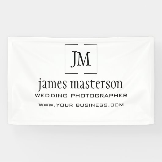 Addieren Sie Ihr Monogramm-Minimalistisches Banner (Horizontal)