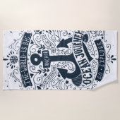 Addieren Sie Ihr Monogramm |, welches die Welt Strandtuch (Vorderseite)