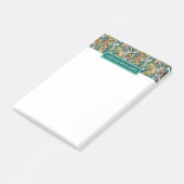 Addieren Sie Ihr Namens| abstrakte Post-it Klebezettel (angewinkelt)