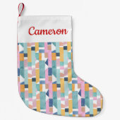 Addieren Sie Ihr Namens| abstraktes Kleiner Weihnachtsstrumpf (Vorderseite)