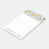 Addieren Sie Ihr Namens| abstraktes Post-it Klebezettel (angewinkelt)