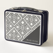 Addieren Sie Ihr Namens| afrikanisches wildes Metall Lunch Box (Vorderseite)