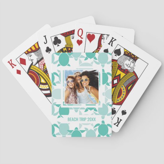 Addieren Sie Ihr Namens| aquamarines Spielkarten (Rückseite)