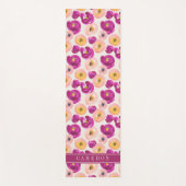 Addieren Sie Ihr Namens| Aquarell-botanisches Yogamatte (Vorderseite)