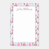 Addieren Sie Ihr Namens| Aquarell-Hexagon-Muster Post-it Klebezettel (Vorderseite)