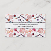 Addieren Sie Ihr Namens| Aquarell-Make-upmuster Visitenkarte (Rückseite)