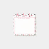 Addieren Sie Ihr Namens| Aquarell-Nagellack-Muster Post-it Klebezettel (Vorderseite)