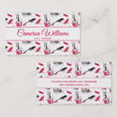 Addieren Sie Ihr Namens| Aquarell-Nagellack-Muster Visitenkarte (Vorne/Hinten)