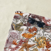 Addieren Sie Ihr Namens| Aquarell-Seeleben-Muster Strandtuch (Beispiel)