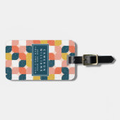 Addieren Sie Ihr Namens| Bauhaus-Retro Gepäckanhänger (Vorderseite horizontal)