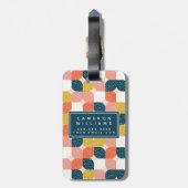 Addieren Sie Ihr Namens| Bauhaus-Retro Gepäckanhänger (Rückseite vertikal)