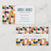 Addieren Sie Ihr Namens| Bauhaus-Retro Visitenkarte (Vorne/Hinten)