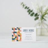 Addieren Sie Ihr Namens| Bauhaus-Retro Visitenkarte (Stehend Vorderseite)