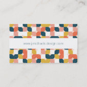 Addieren Sie Ihr Namens| Bauhaus-Retro Visitenkarte (Rückseite)