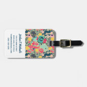 Addieren Sie Ihr Namens| buntes Gepäckanhänger (Vorderseite horizontal)