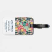 Addieren Sie Ihr Namens| buntes Gepäckanhänger (Rückseite horizontal)