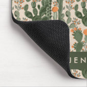 Addieren Sie Ihr Namens| buntes Kaktus-Muster Mousepad (Ecke)