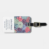 Addieren Sie Ihr Namens| buntes saftiges Muster Gepäckanhänger (Vorderseite horizontal)