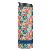 Addieren Sie Ihr Namens| buntes Thermosbecher (Nach rechts gedreht)