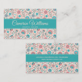 Addieren Sie Ihr Namens|, das aquamarin sind u. Visitenkarte (Vorne/Hinten)