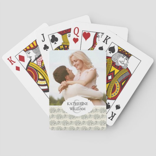 Addieren Sie Ihr Namens| dekoratives Spielkarten (Rückseite)
