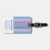 Addieren Sie Ihr Namens| DNS Muster Gepäckanhänger (Vorderseite horizontal)