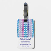 Addieren Sie Ihr Namens| DNS Muster Gepäckanhänger (Rückseite vertikal)