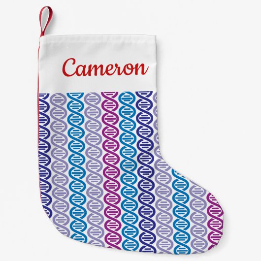 Addieren Sie Ihr Namens| DNS Muster Kleiner Weihnachtsstrumpf (Vorderseite)
