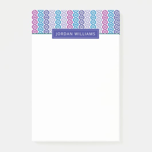 Addieren Sie Ihr Namens| DNS Muster Post-it Klebezettel (Vorderseite)