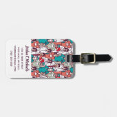 Addieren Sie Ihr Namens| Doktor-u. Chirurg-Muster Gepäckanhänger (Vorderseite horizontal)