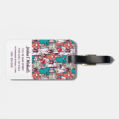 Addieren Sie Ihr Namens| Doktor-u. Chirurg-Muster Gepäckanhänger (Rückseite horizontal)