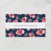 Addieren Sie Ihr Namens| dunkles rosa Visitenkarte (Rückseite)